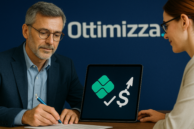 Profissionais de escritório contábil conciliando transações financeiras automáticas em monitores com dados de Pix Automático e gráficos financeiros