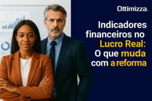 Painel digital com indicadores financeiros como EBITDA, fluxo de caixa e margem líquida em tela de alta resolução