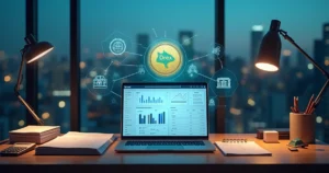 Conceito visual de Drex e tokenização conectados à rotina contábil